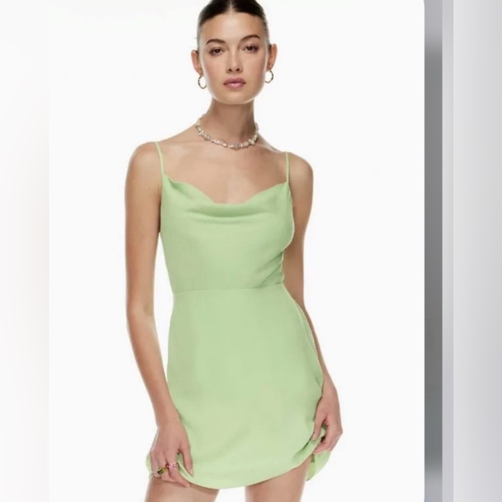 Spencer Aritzia green mini dress